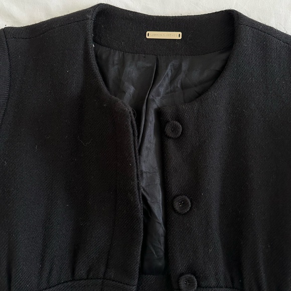 LOEFFLER RANDALL | Black Wool Blend Pea Coat - Picture 3 of 5